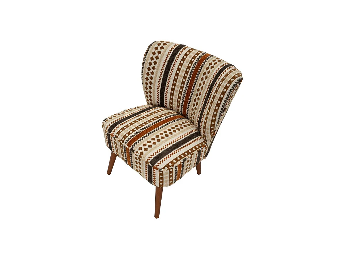 Fauteuil Design Ethnique "Tribu" 80cm Multicolore