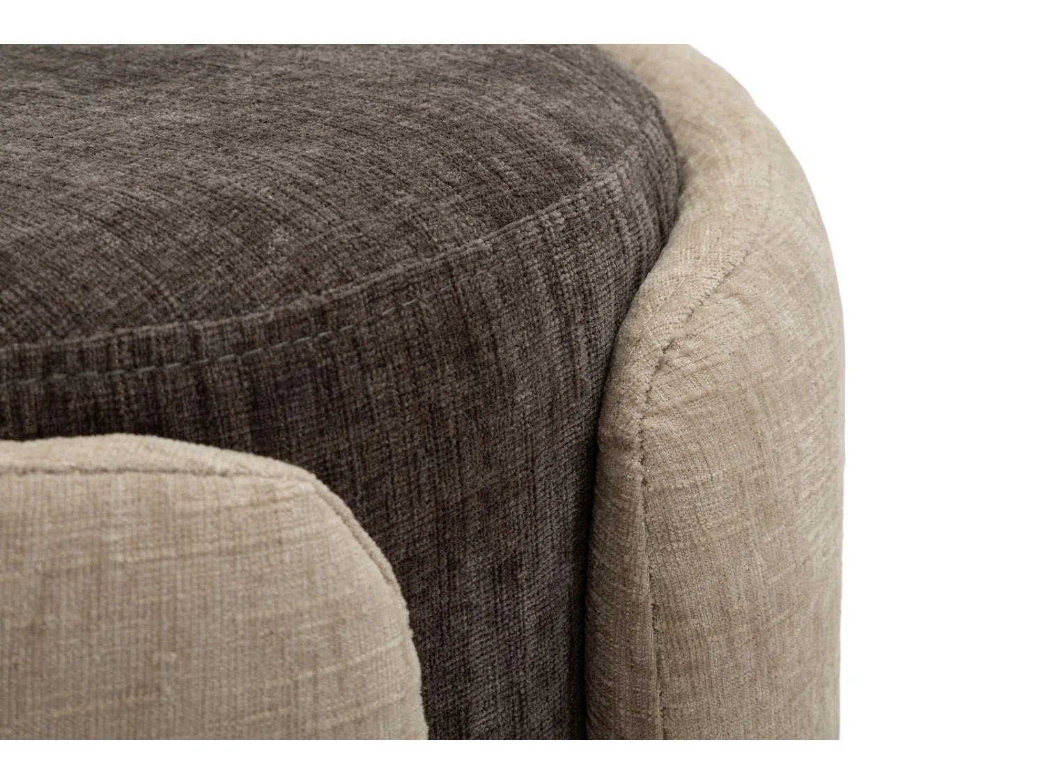 Pouf coffre design avec base en métal Havana Space Accent - Beige