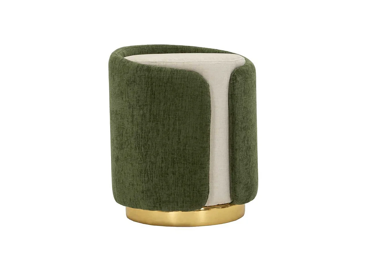 Pouf coffre design avec base en métal Havana Space Accent - Vert foncé