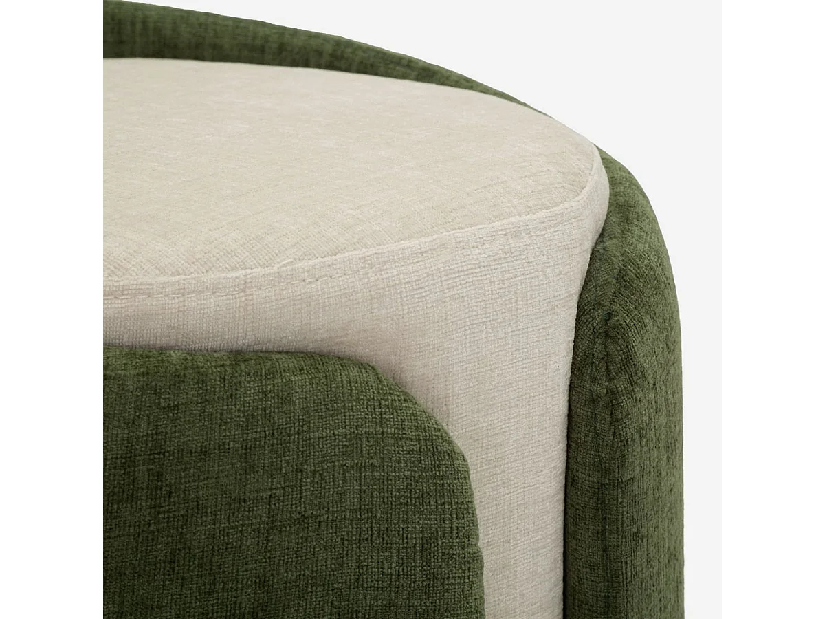 Pouf coffre design avec base en métal Havana Space Accent - Vert foncé