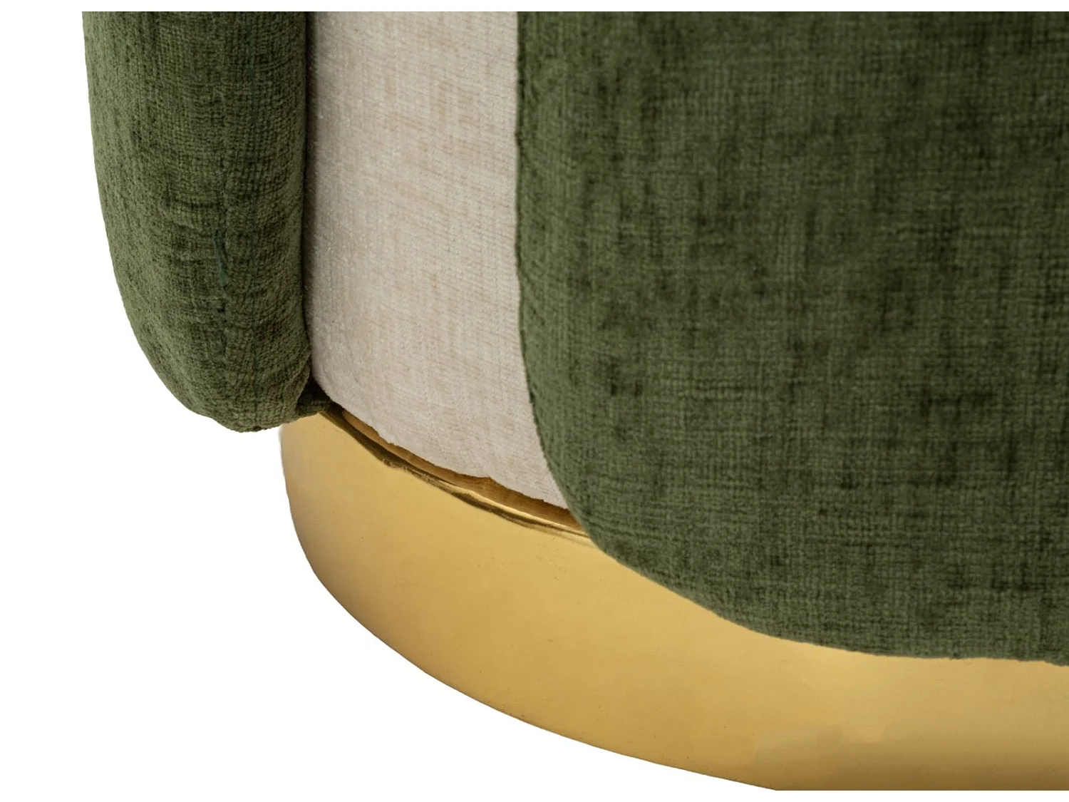 Pouf coffre design avec base en métal Havana Space Accent - Vert foncé
