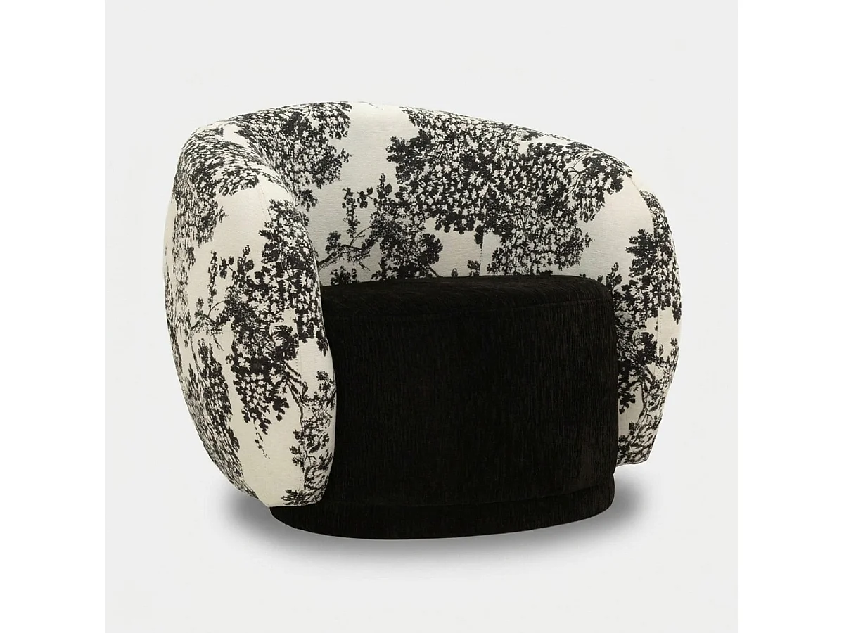 Gepolsterter Sessel im orientalischen Design Okinawa Monochrome Haven