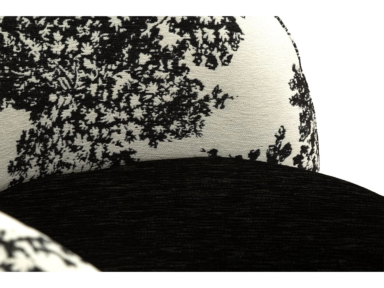 Fauteuil Design à Motifs "Mei" 90cm Blanc & Noir