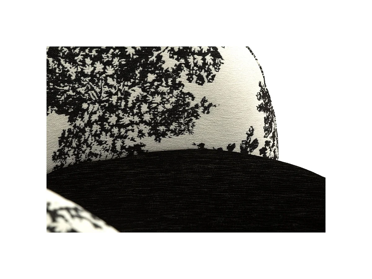 Fauteuil Design à Motifs "Mei" 90cm Blanc & Noir