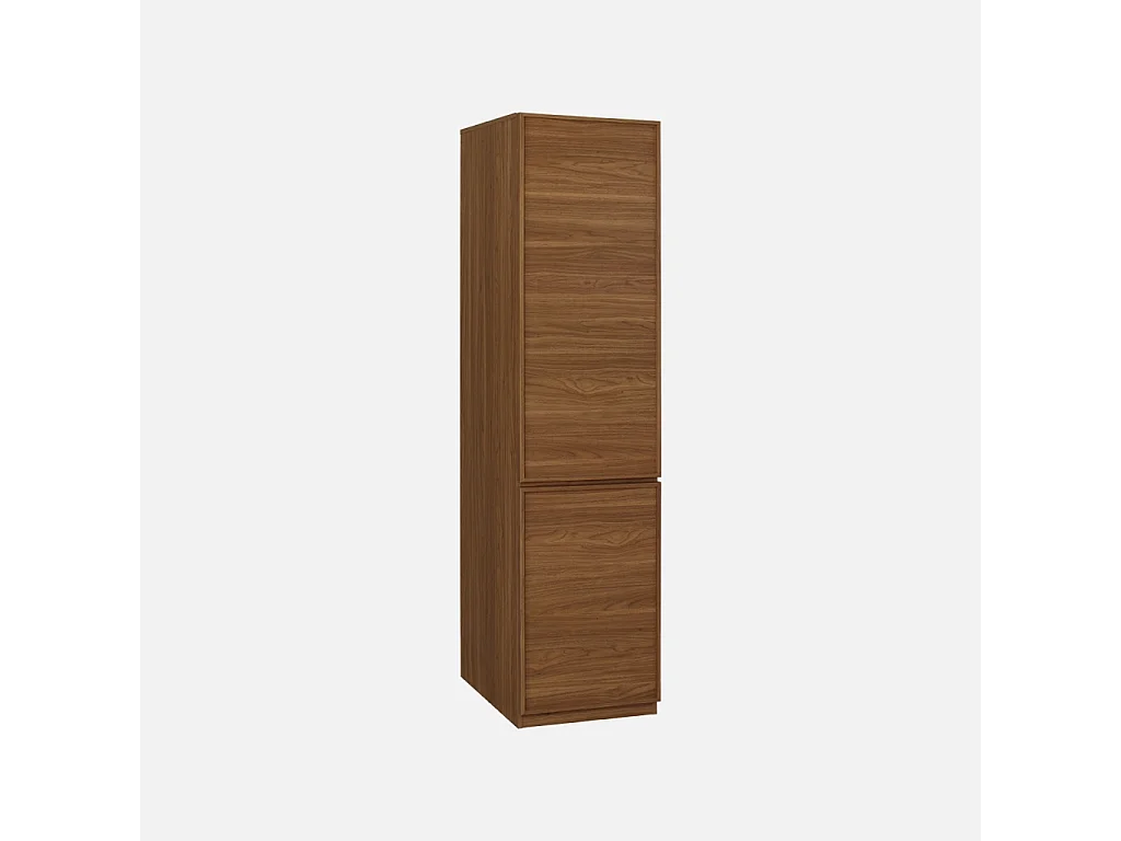 Modulo guardaroba effetto legno 2 ante 5 ripiani, Kuba, Noce, 44.5x55x180 cm