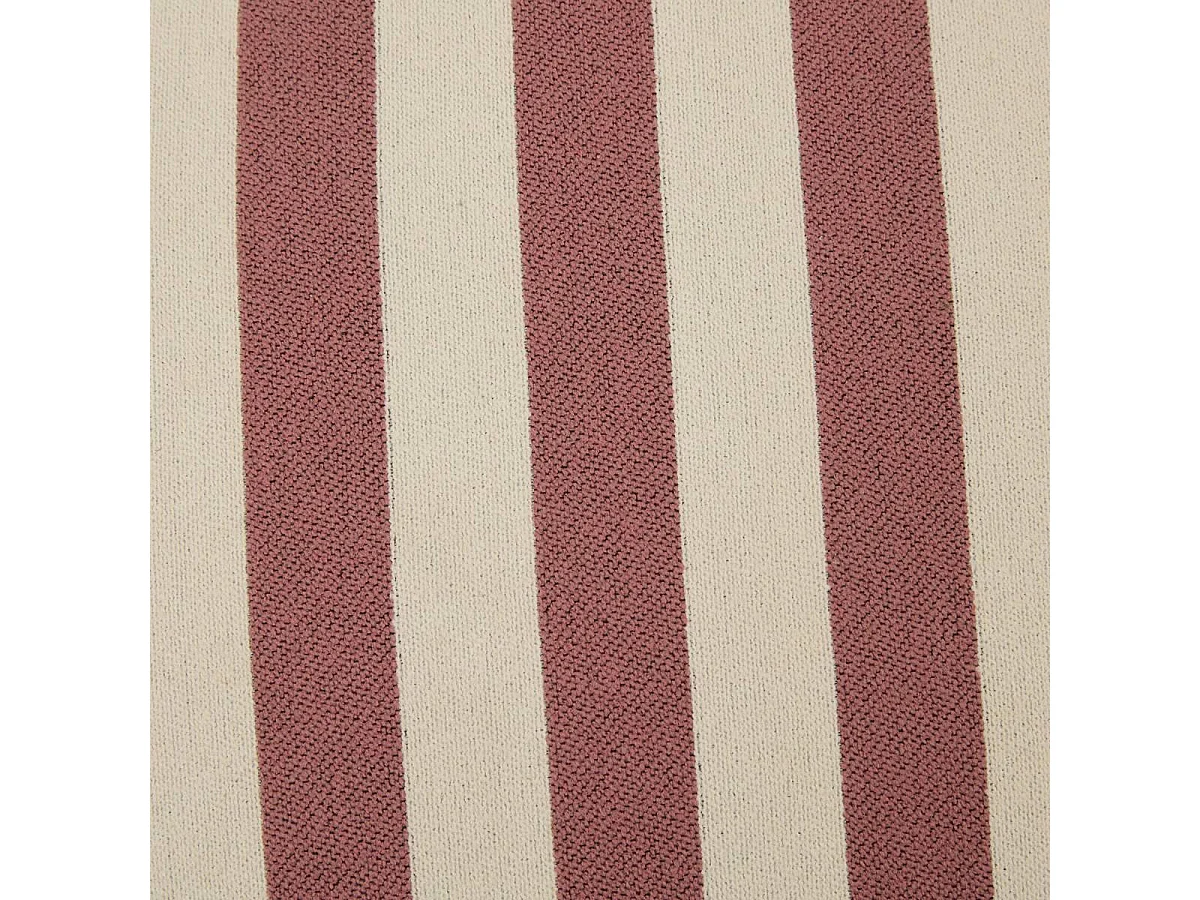 Pouf Rayé à Volant "Fiora" 41cm Rose