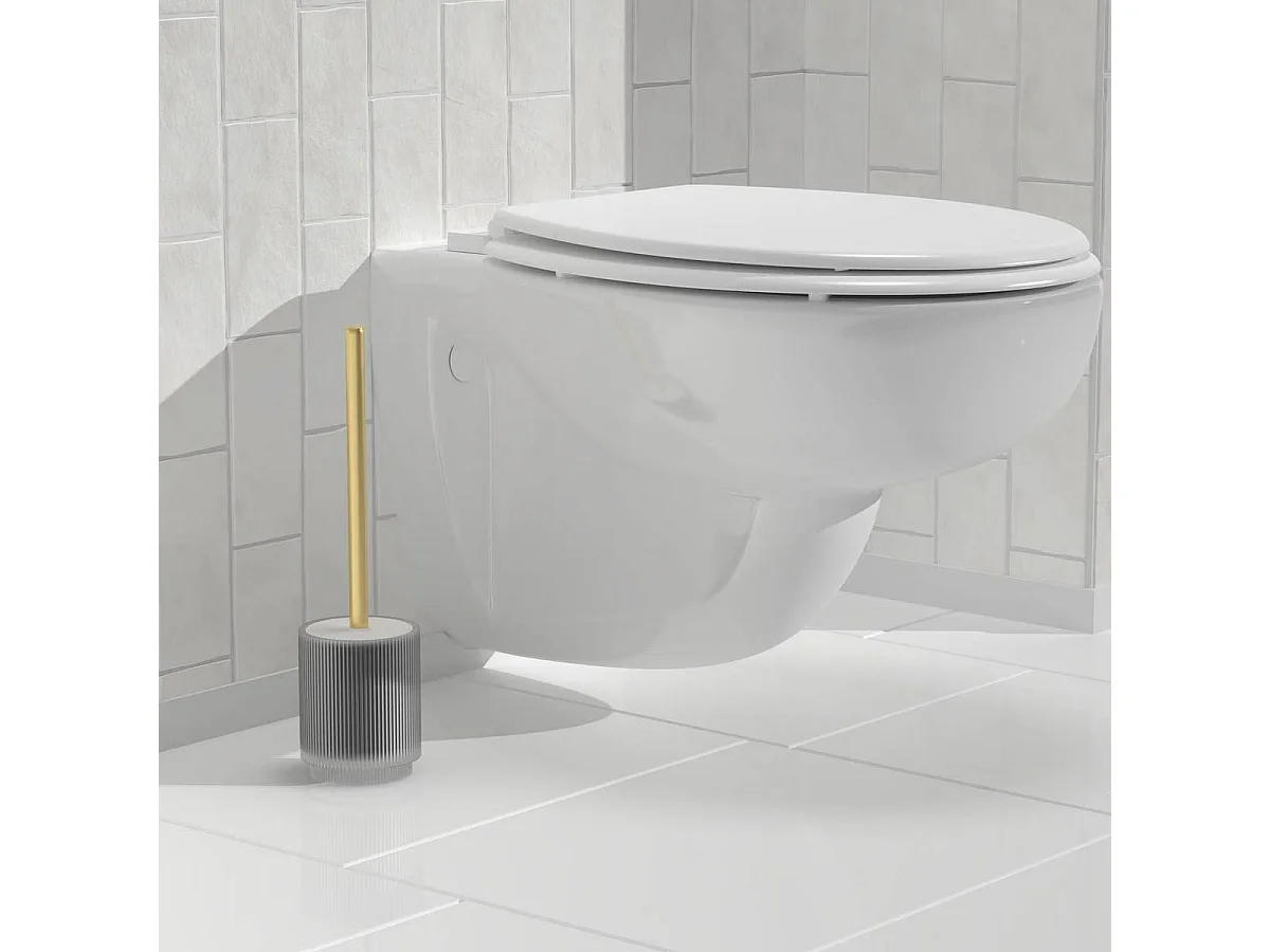 Brosse WC en Verre "Solis" 38cm Transparent