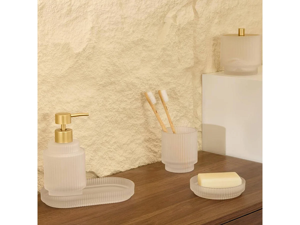 Plateau de Salle de Bain en Verre "Solis" 18cm Transparent