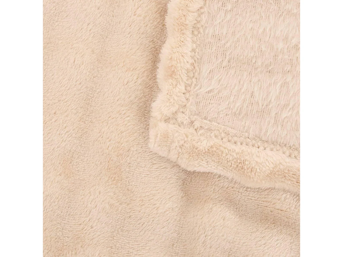Plaid Ondulé Uni "Zephy" 180x230cm Beige Lin