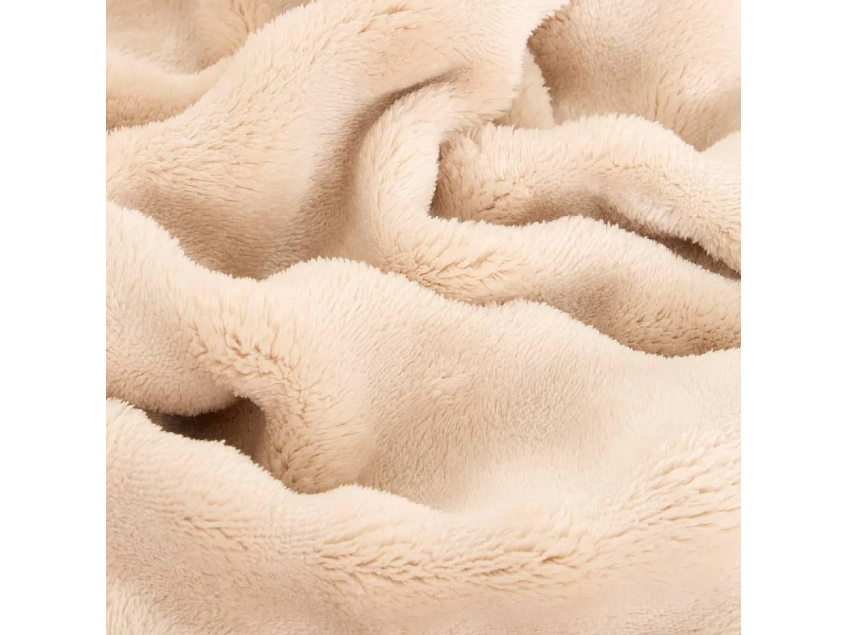 Plaid Ondulé Uni "Zephy" 180x230cm Beige Lin