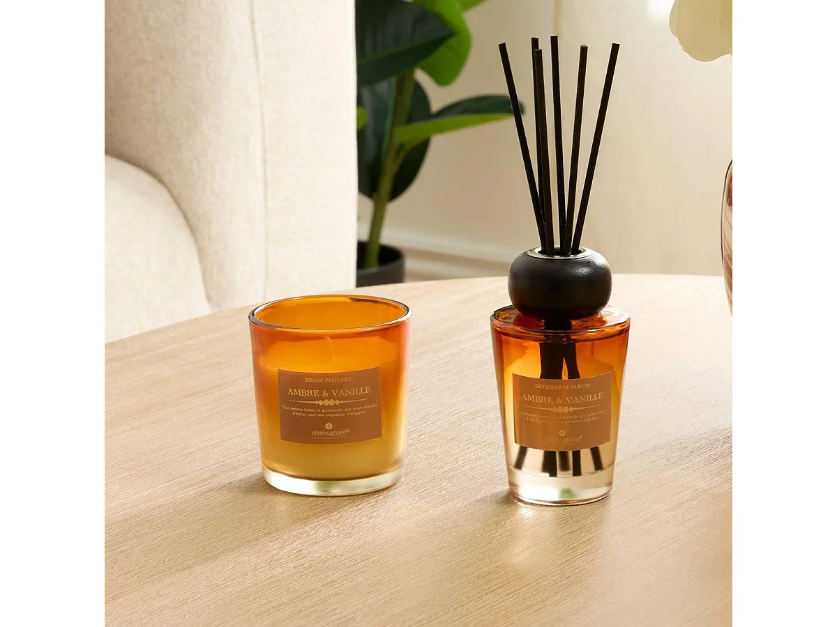 Coffret Senteur 2 Pièces "Alma" 7cm Ambre & Vanille
