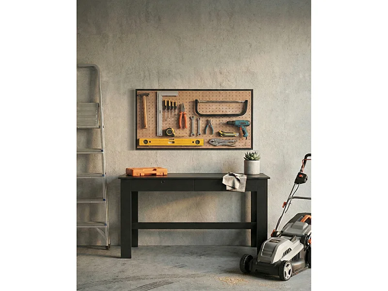 Support Mural pour Outils Perforé Noir L 90 H 45 cm