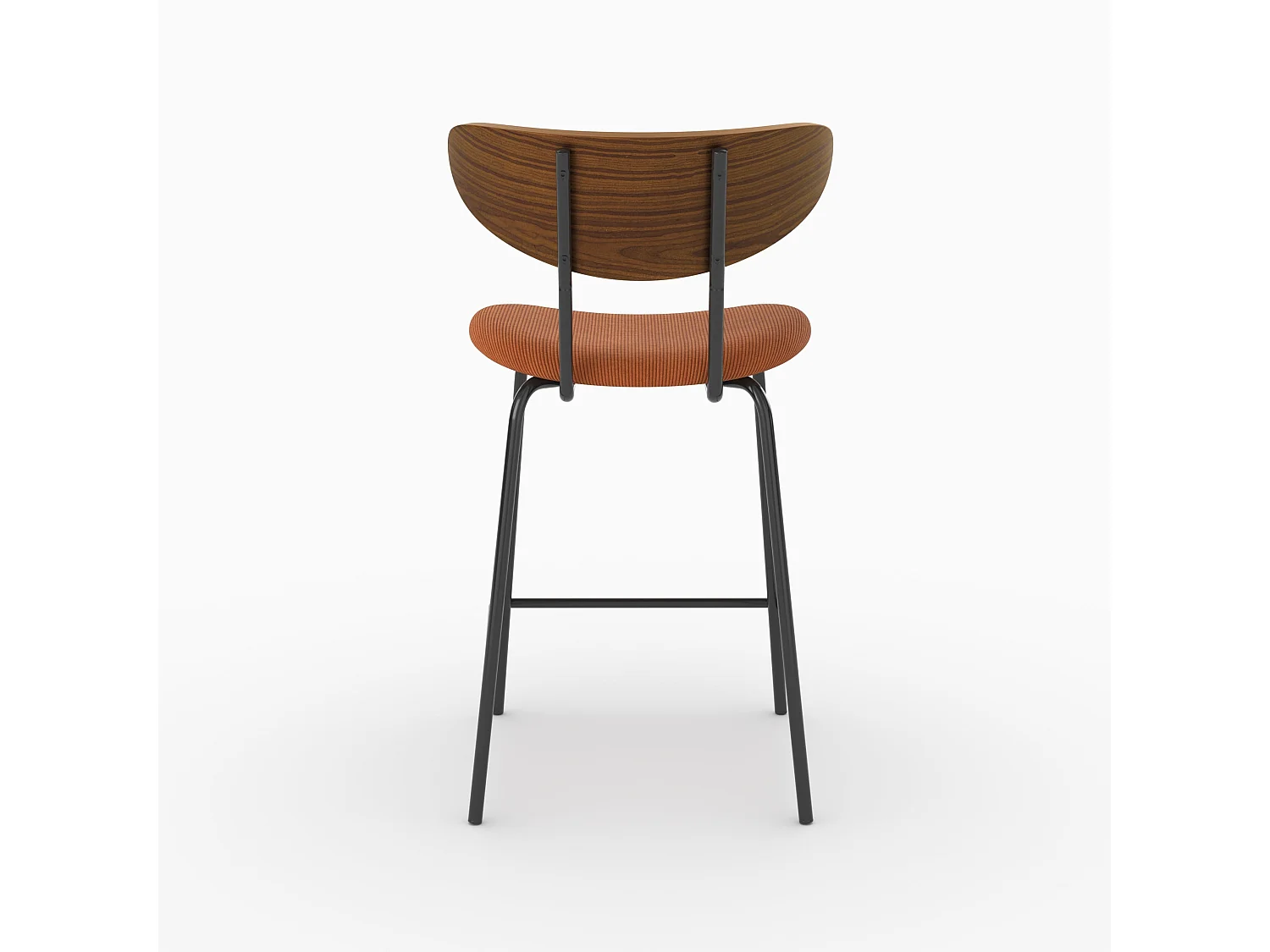 Lot de 2 chaises pour îlot central, velours côtelé terracotta 64.5 cm - Jade