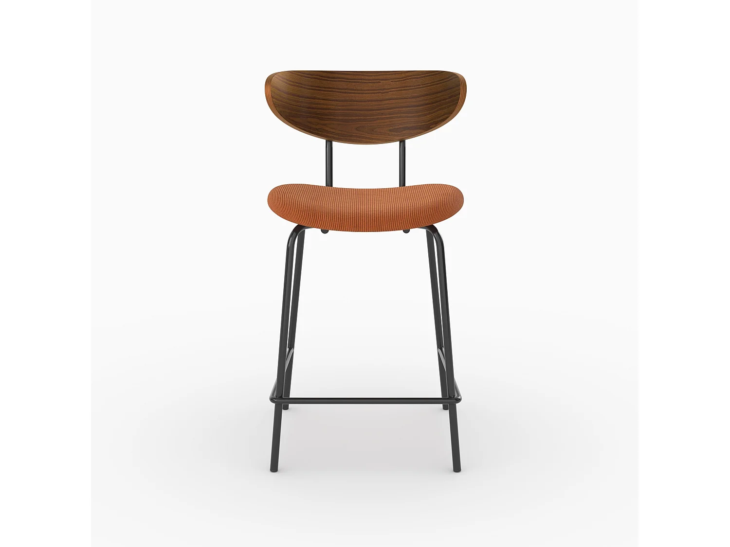 Lot de 2 chaises pour îlot central, velours côtelé terracotta 64.5 cm - Jade