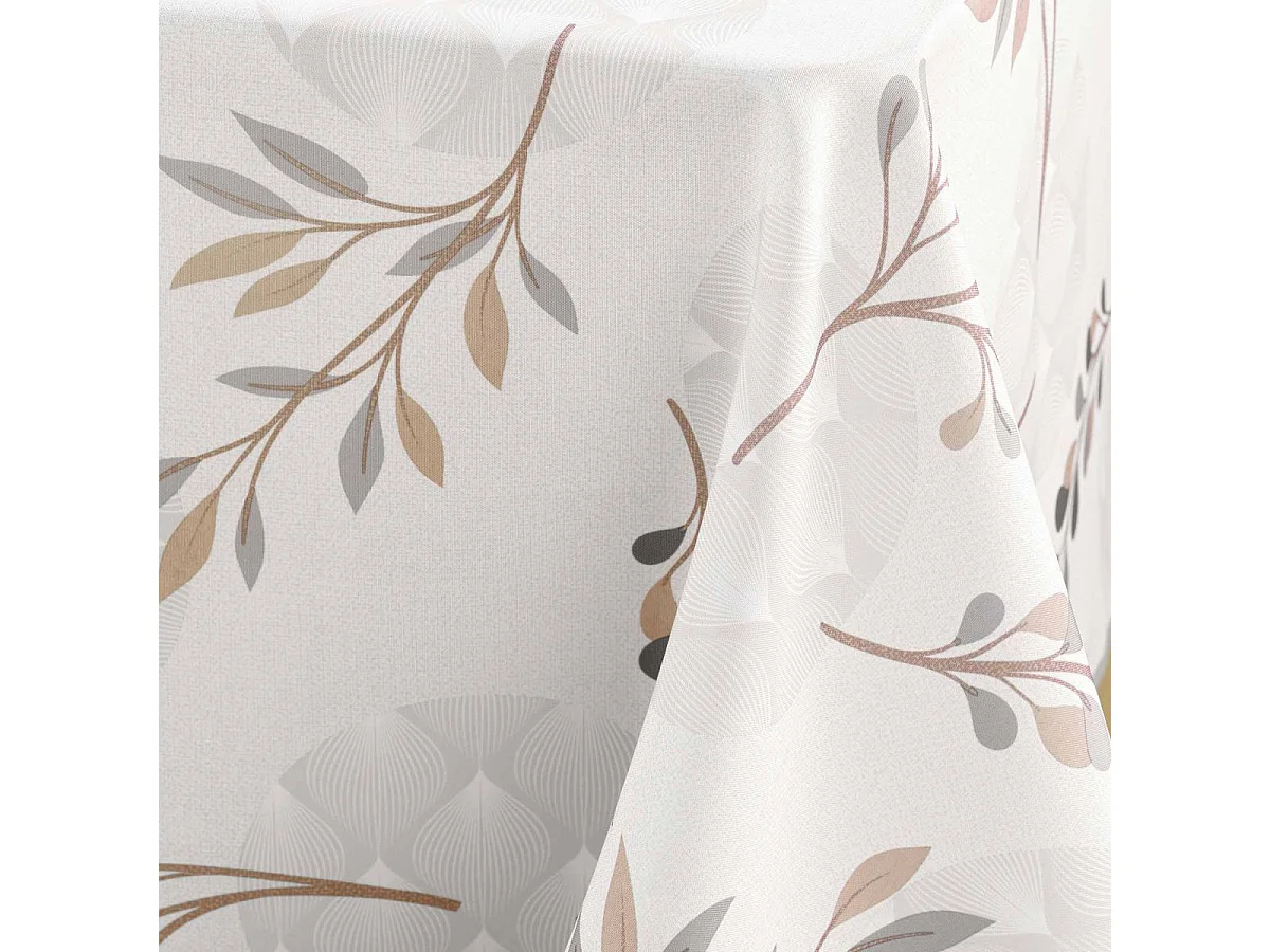 Nappe Antitache Imprimé "Manola" 150x240cm Naturel