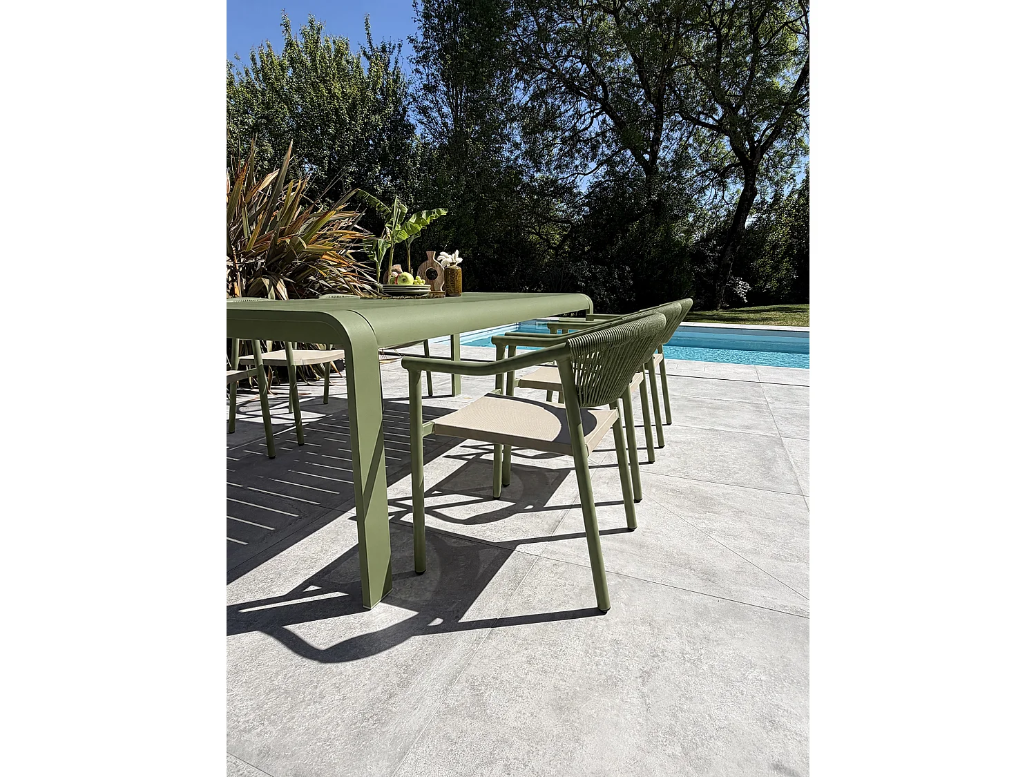 Ensemble repas de jardin en aluminium 6 places  - HANOI