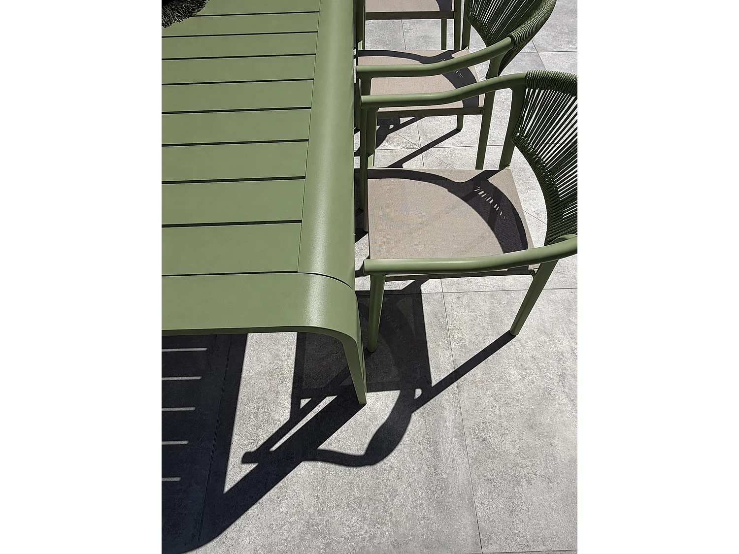 Ensemble repas de jardin en aluminium 6 places  - HANOI