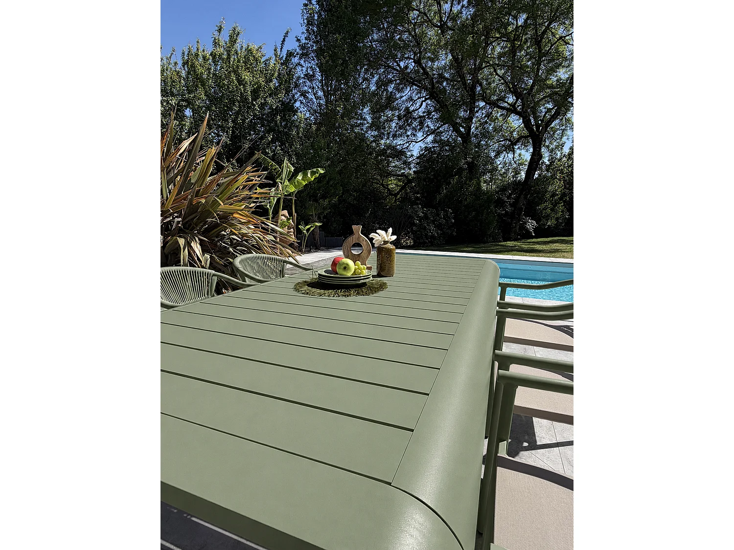 Ensemble repas de jardin en aluminium 6 places  - HANOI