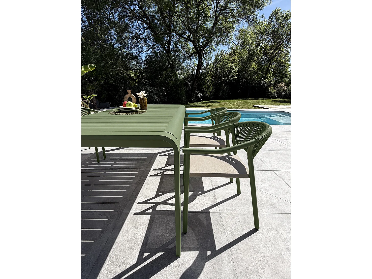 Ensemble repas de jardin en aluminium 6 places  - HANOI