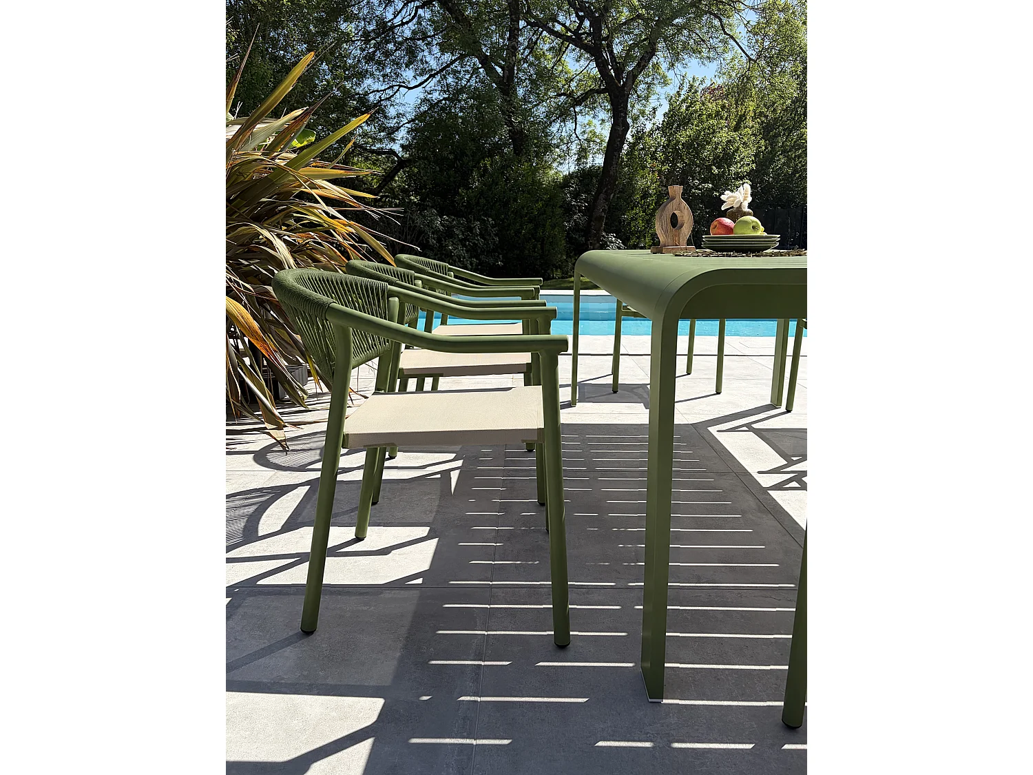 Ensemble repas de jardin en aluminium 8 places  - HANOI