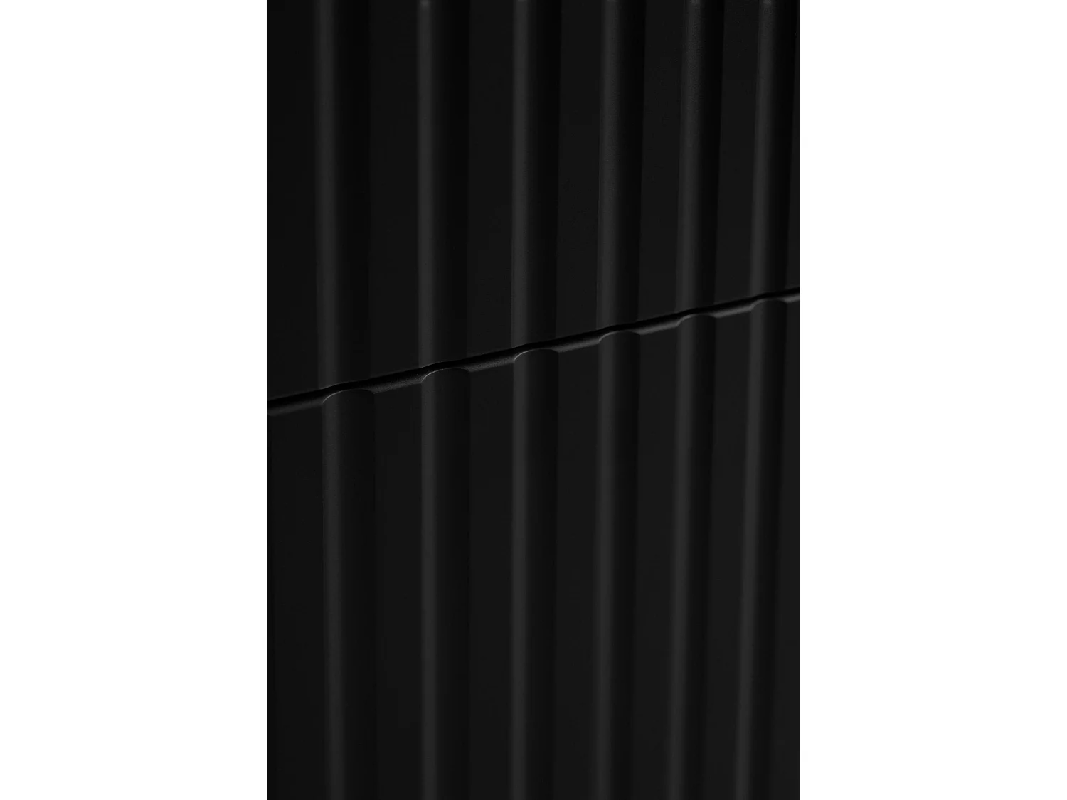 Wastafelmeubel 120cm - Hangend - Geribbeld Zwart - zonder blad – RODAN