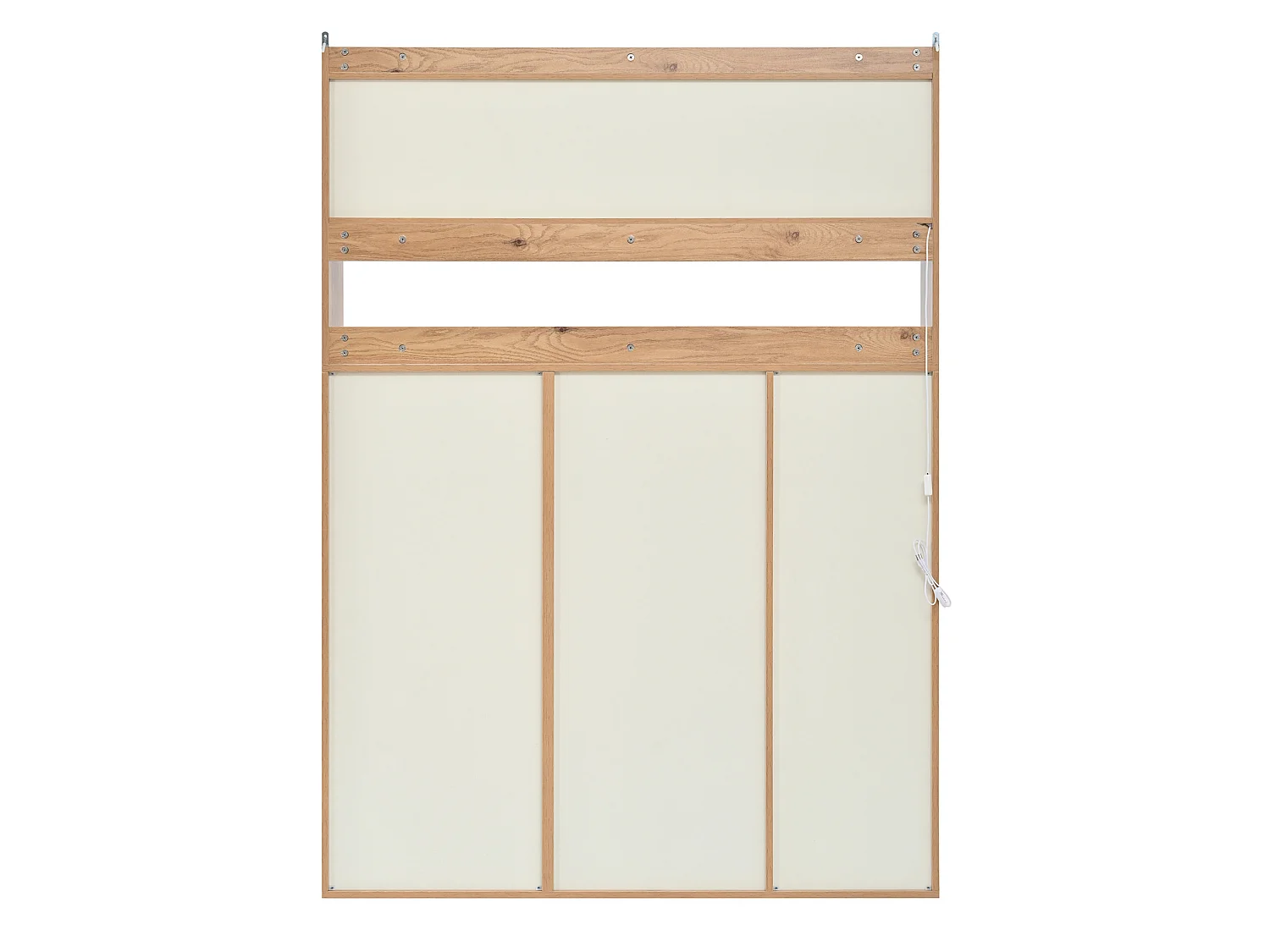 Meuble à chaussures avec LED et 6 portes abattantes - Naturel clair 130 x 25 x 180 cm