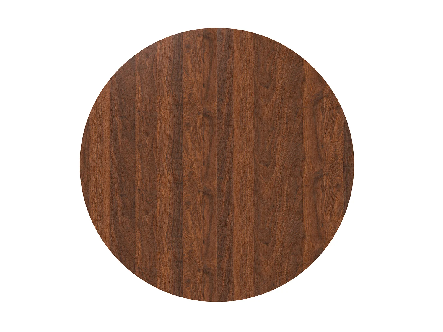 Table à manger ronde 110 cm composé de 2 demi-cercles - Marron