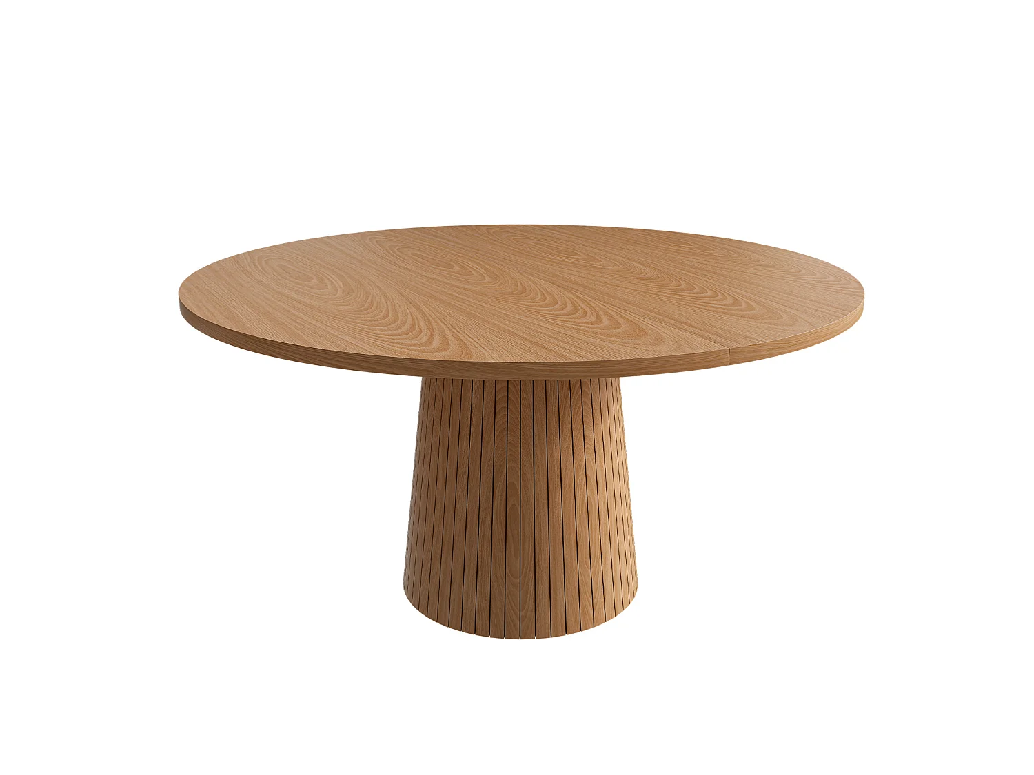 Table à manger ronde 110 cm composé de 2 demi-cercles - Naturel clair