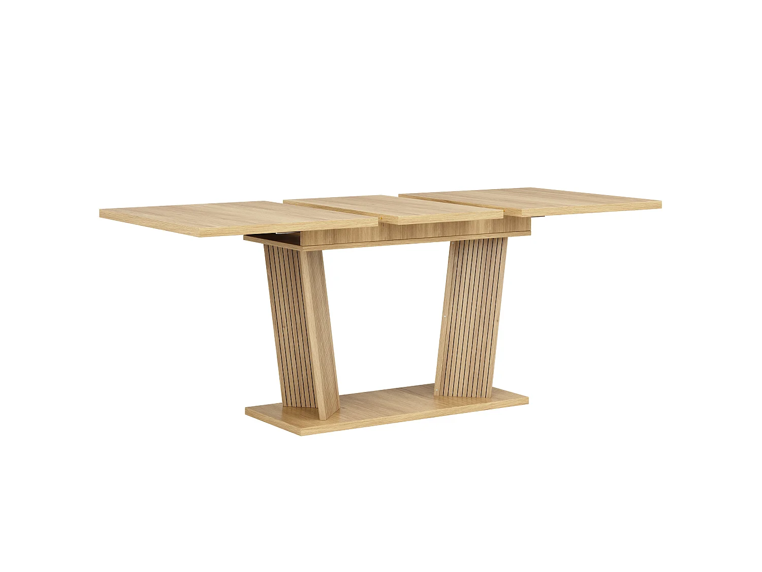 Table à manger extensible 120/160 x 80 cm - Table flexible - Naturel clair