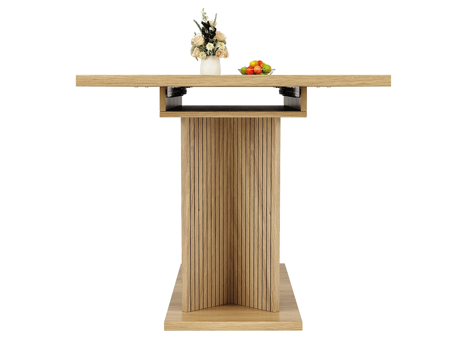 Table à manger extensible 120/160 x 80 cm - Table flexible - Naturel clair
