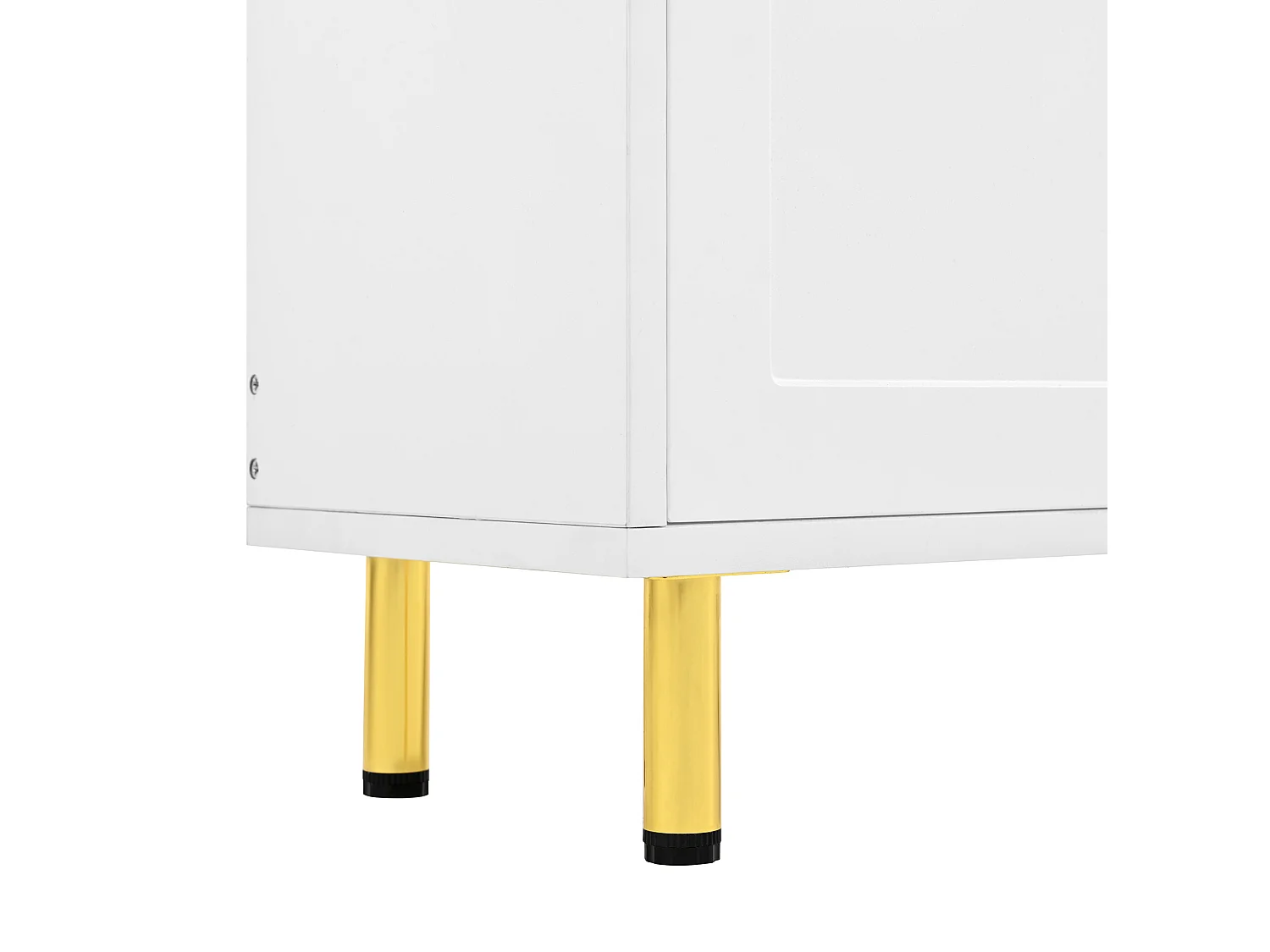 Meuble à chaussures avec 4 portes rabattables et 2 tiroirs - Blanc