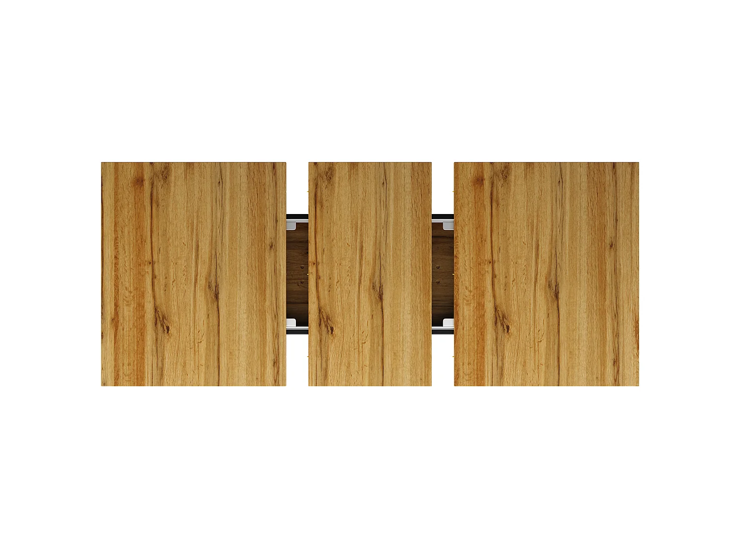 Table à manger extensible 120/160 x 80 cm - Table flexible - Naturel foncé et noir
