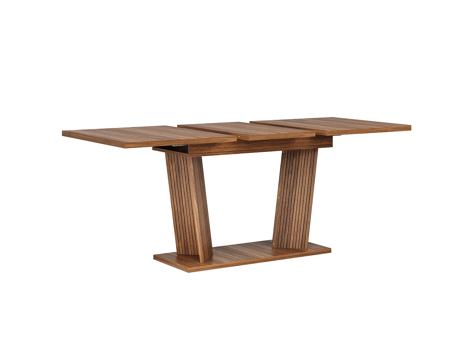 Table à manger extensible 120/160 x 80 cm - Table flexible - Marron foncé