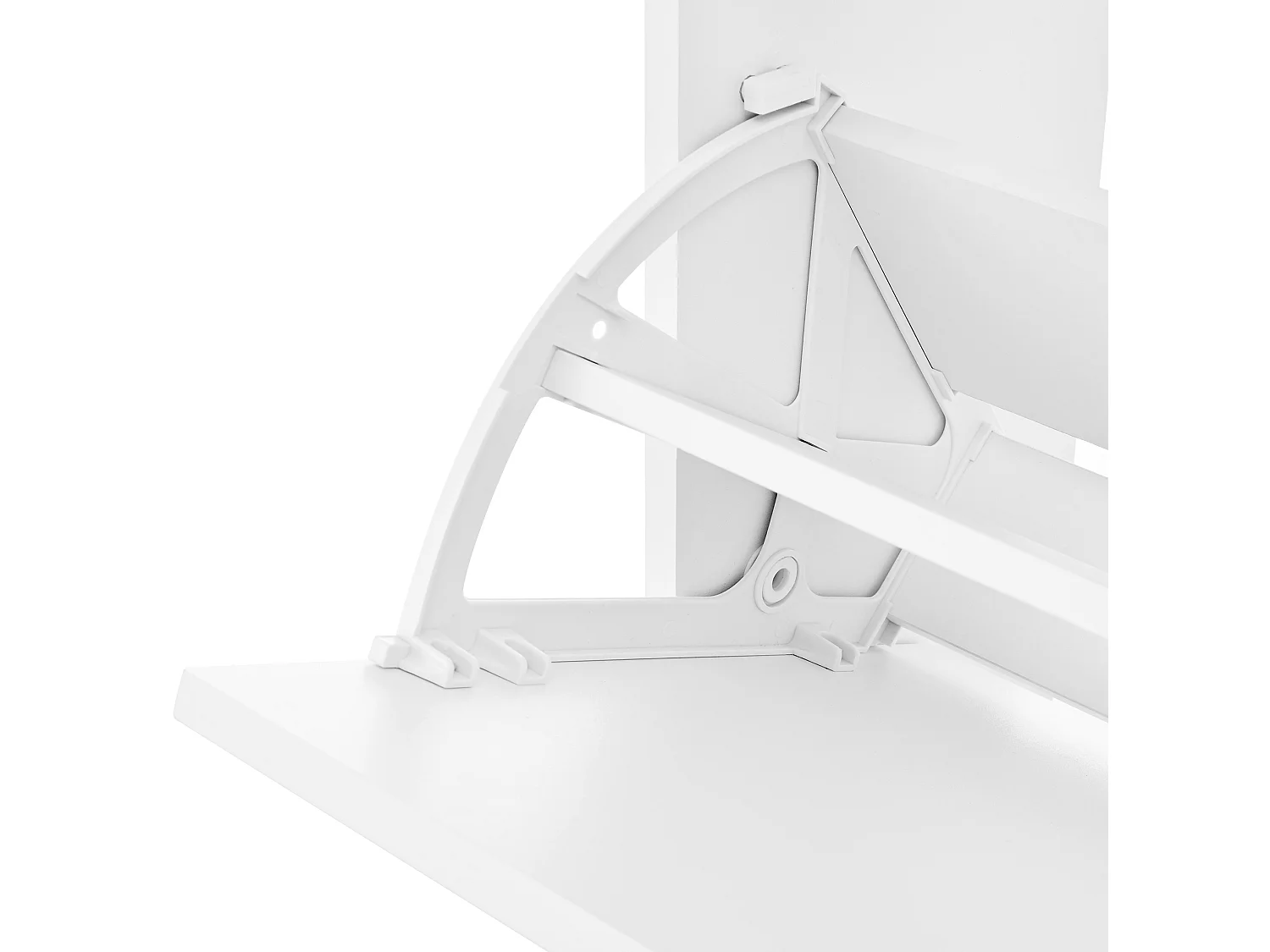 Meuble à chaussures avec 6 portes rabattables – Blanc 120 x 23 x 118 cm
