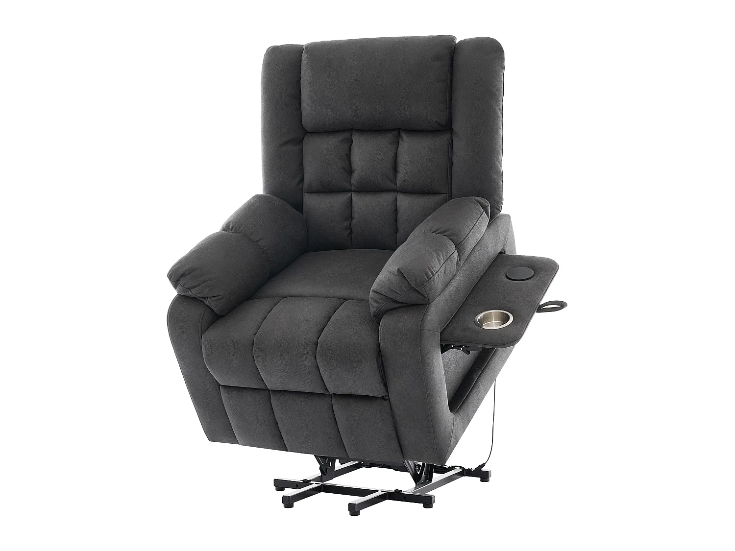 Elektrische relaxfauteuil met massage- en verwarmingsfunctie - Grijs