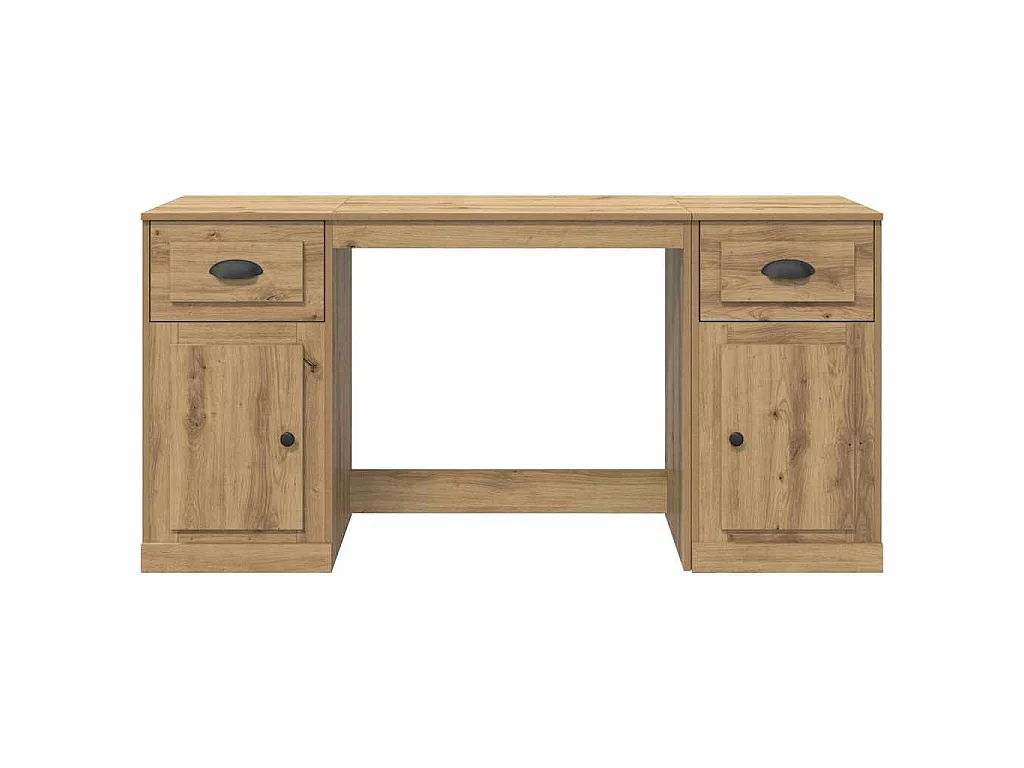 Bureau avec armoire Chêne artisanal 154,5 x 50 x 75 cm