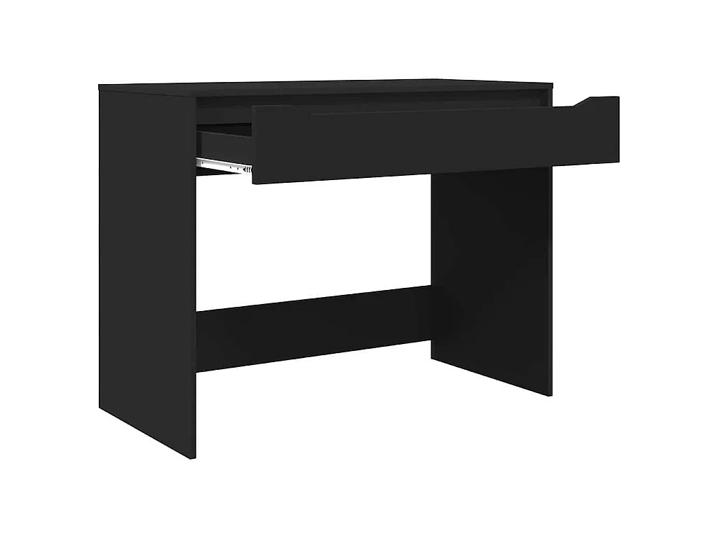 Bureau avec tiroir Noir 100 x 50 x 78 cm Bois d'ingénierie
