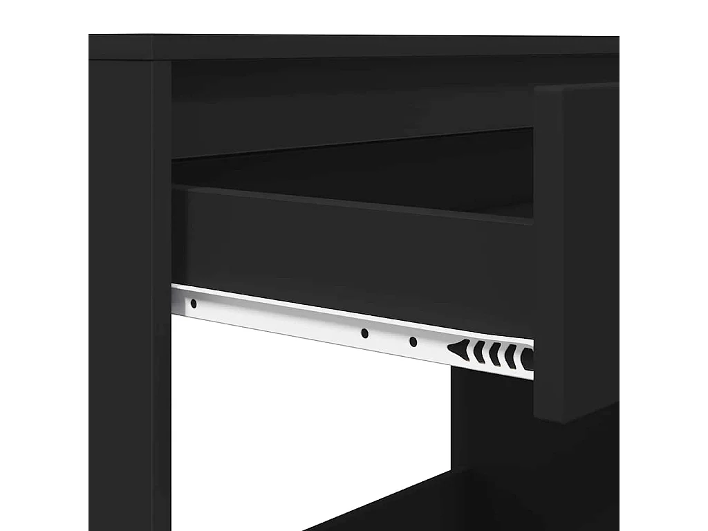 Bureau avec tiroir Noir 100 x 50 x 78 cm Bois d'ingénierie