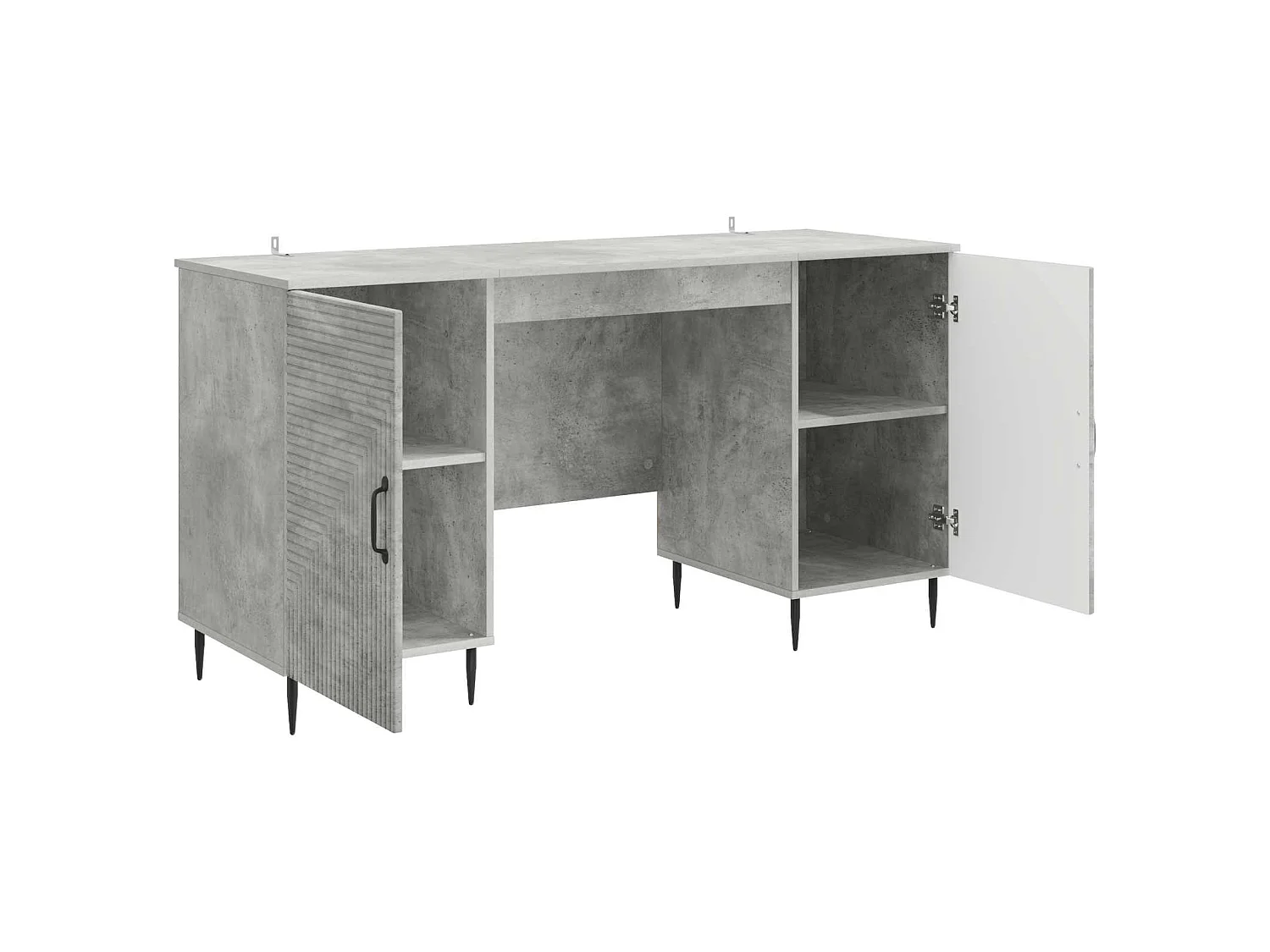 Bureau Gris béton 142,5 x 50 x 75 cm Bois d'ingénierie