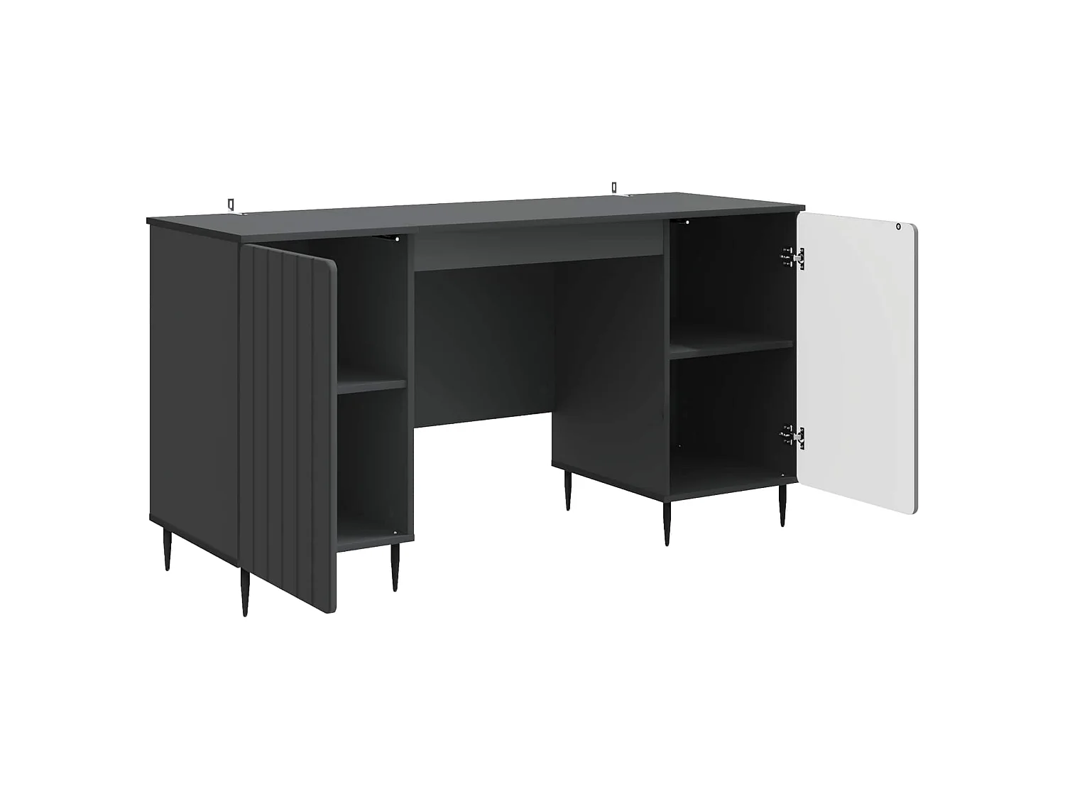 Bureau avec étagère Noir 142,5 x 50 x 75 cm Bois d'ingénierie