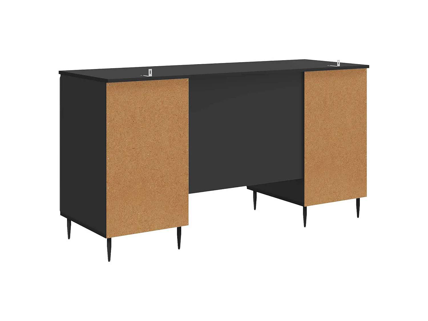Bureau avec étagère Noir 142,5 x 50 x 75 cm Bois d'ingénierie