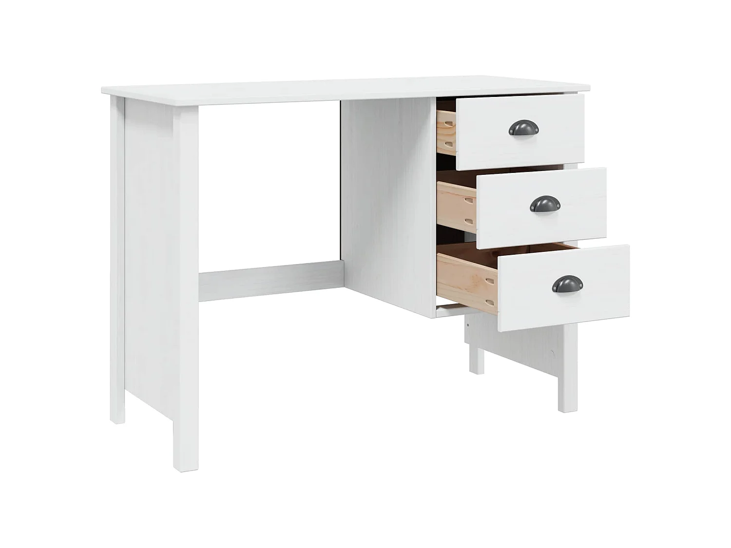 Escritorio con cajones 100 x 45 x 74 cm Madera de Pino Macizo