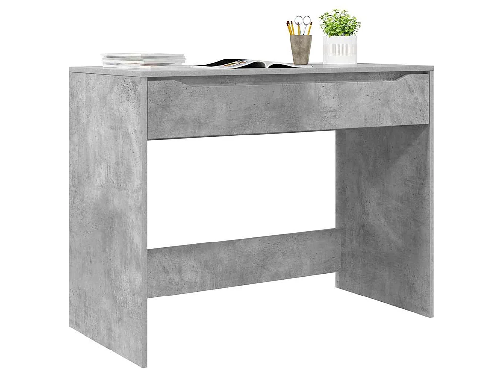 Escritorio Gris Concreto 100 x 50 x 78 cm Madera contrachapada