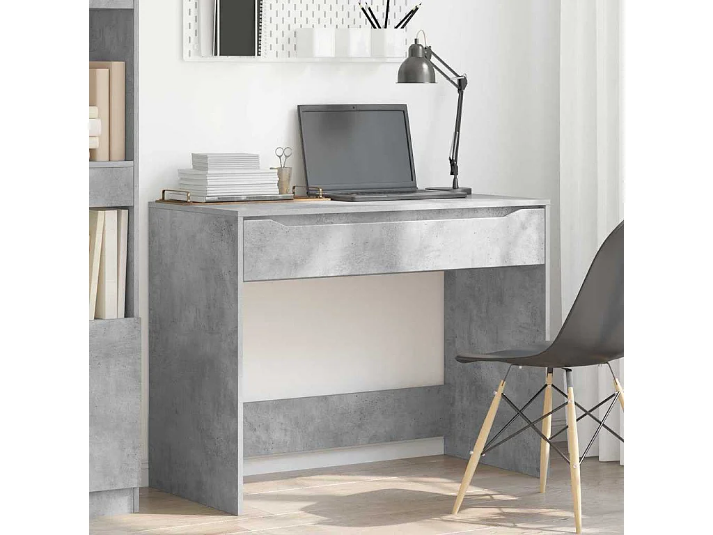 Escritorio Gris Concreto 100 x 50 x 78 cm Madera contrachapada