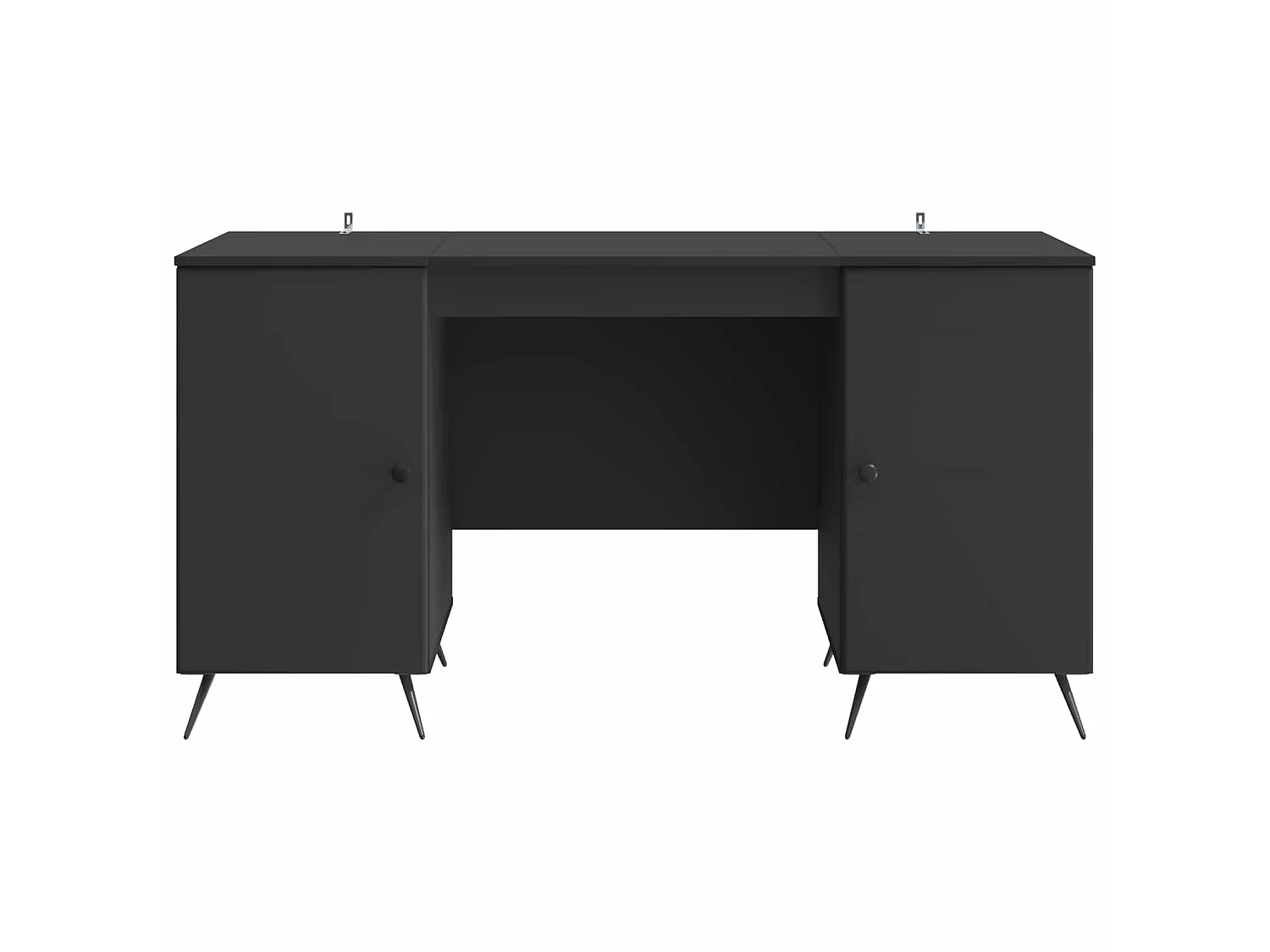 Bureau avec étagère Noir 142,5 x 50 x 75 cm Bois d'ingénierie