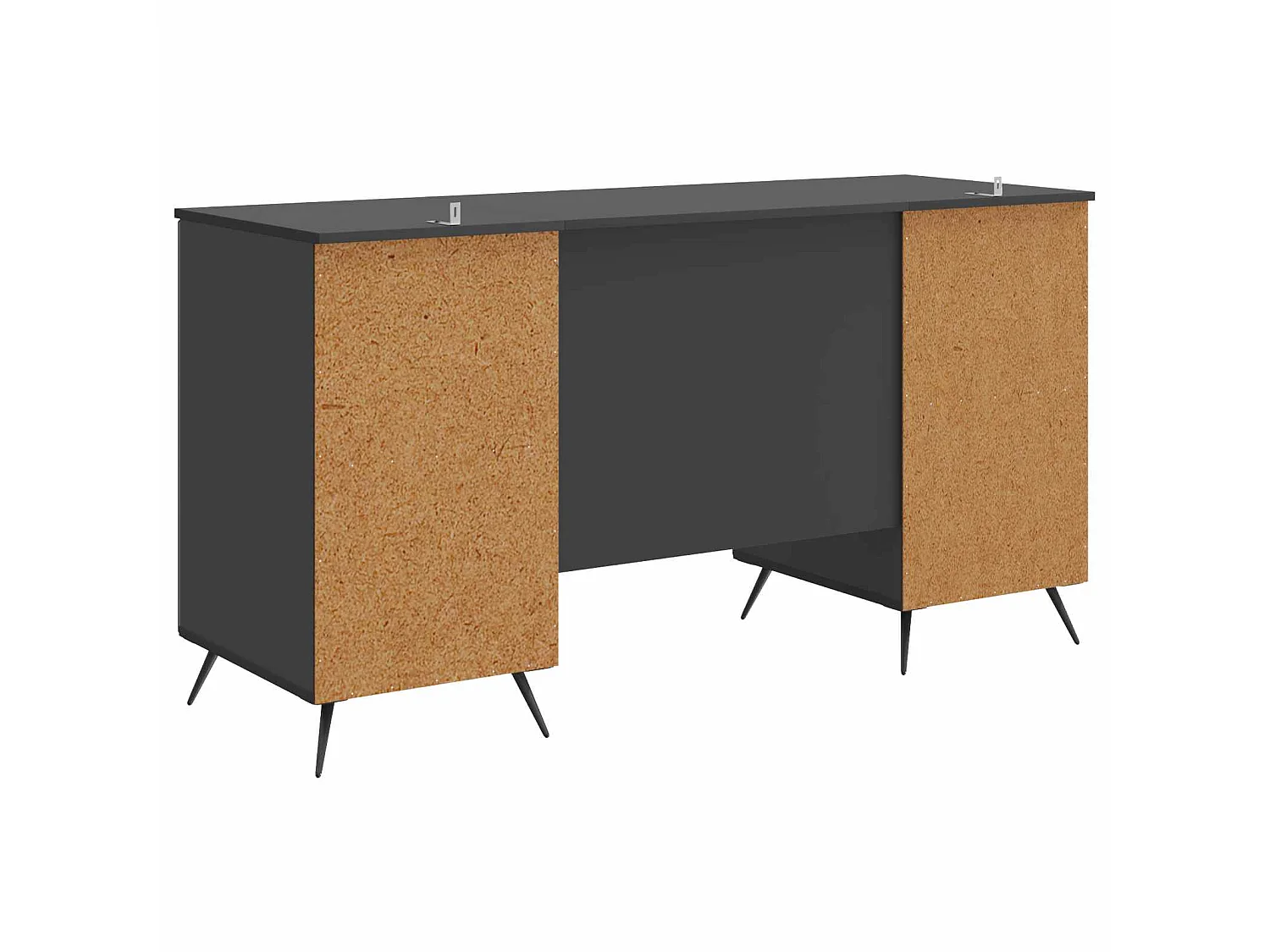 Bureau avec étagère Noir 142,5 x 50 x 75 cm Bois d'ingénierie
