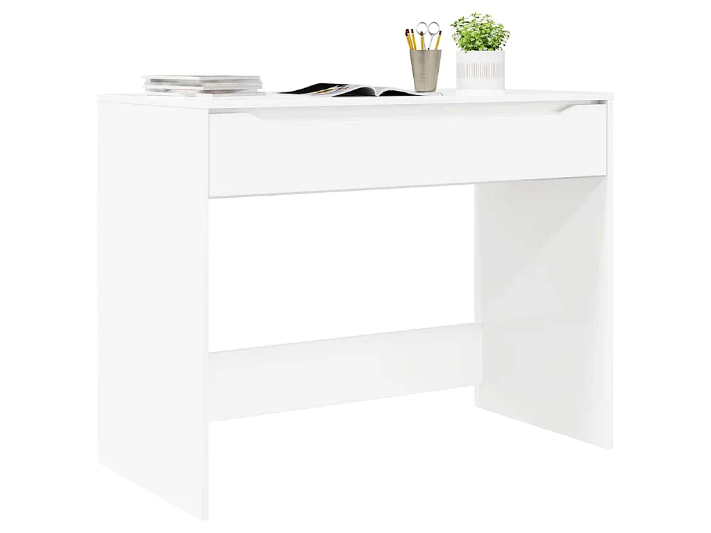 Escritorio brillante 100 x 50 x 78 cm Madera contrachapada
