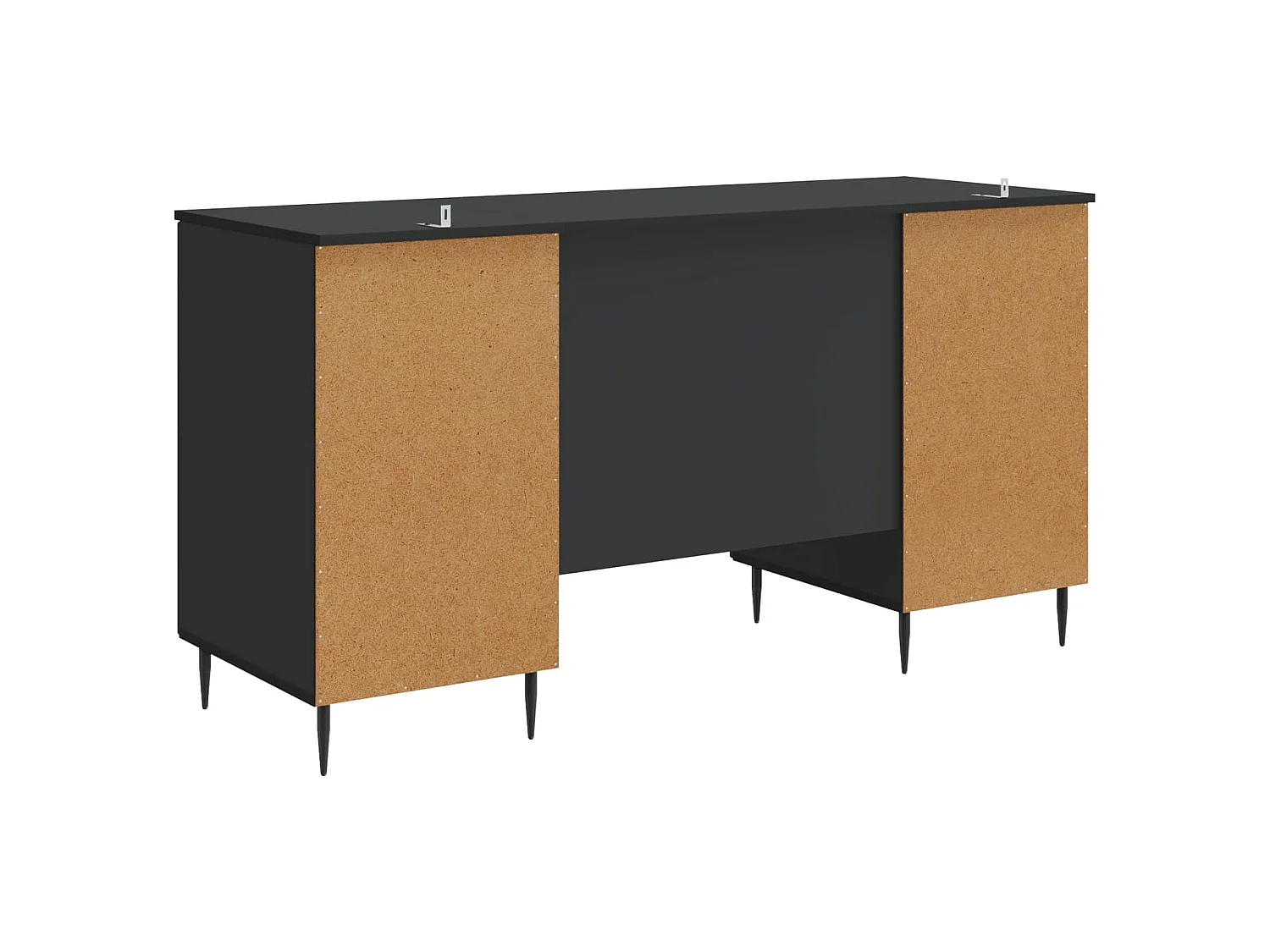 Bureau avec étagère Noir 142,5 x 50 x 75 cm Bois d'ingénierie