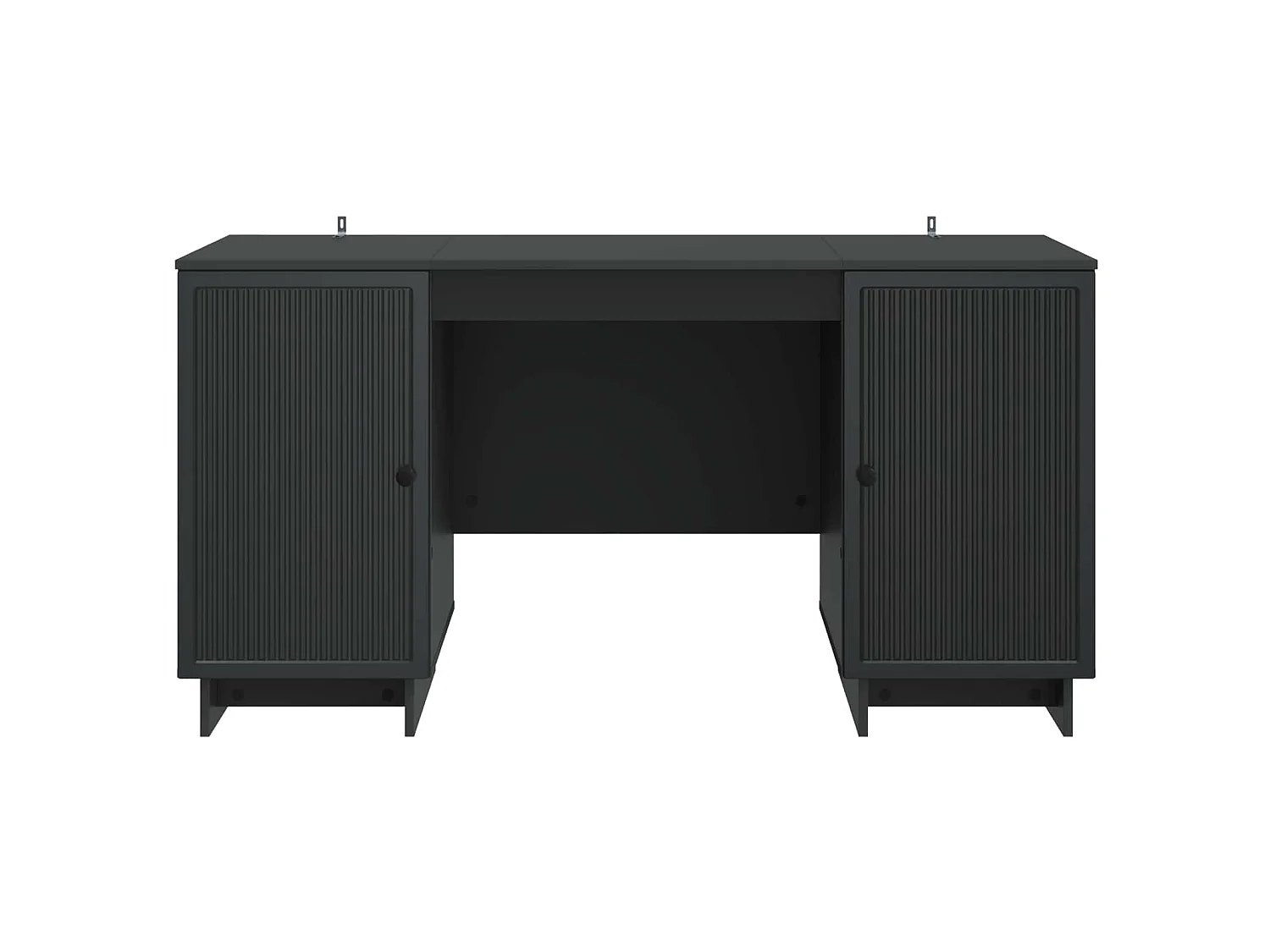 Bureau Noir Bois d'ingénierie 142,5 x 50 x 75 cm