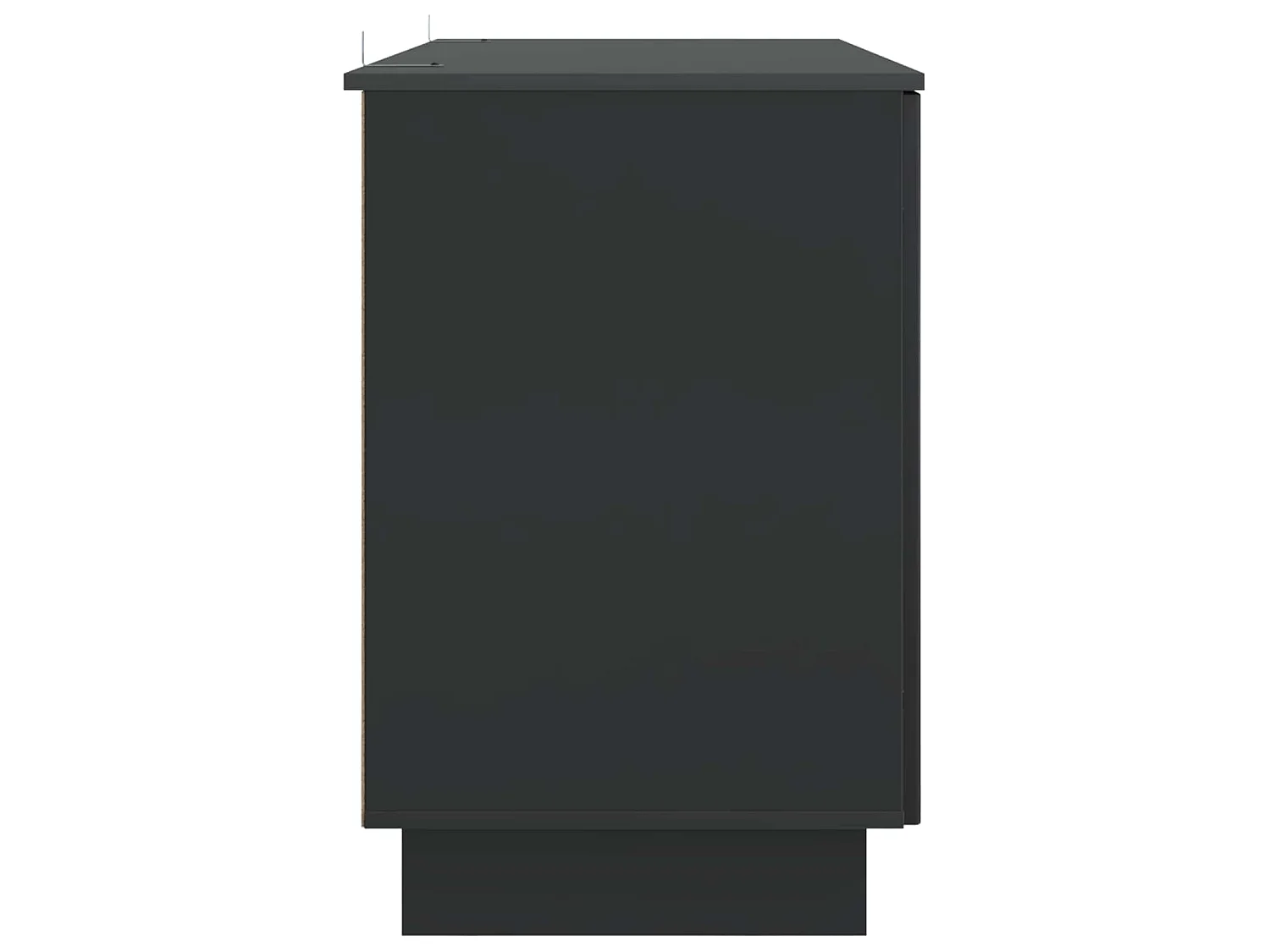 Bureau Noir Bois d'ingénierie 142,5 x 50 x 75 cm